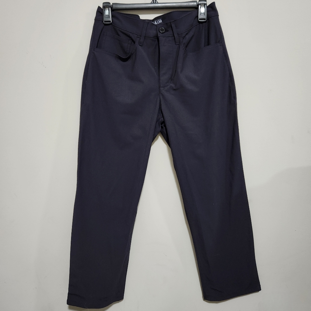 MTAILOR Women's Cropped Bootcut Navy Slacks - Size 30x23, NWOT